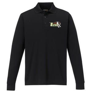 Siena College Saints Throwback St. Bernard Performance Long Sleeve Polo