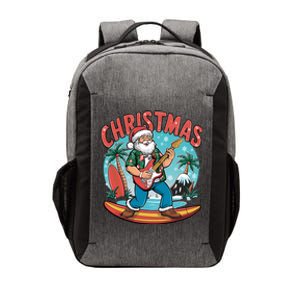 Santa Christmas Summer Vacation Funny Santa Guitar Rock Surf Meaningful Gift Vector Backpack