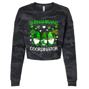 Shenanigans Coordinator St Patricks Day Green Gnomes Lovers Cropped Pullover Crew