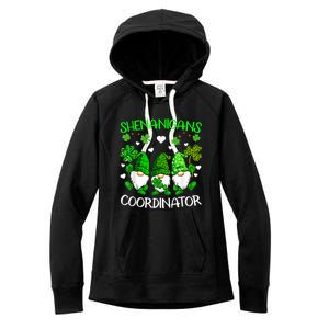 Shenanigans Coordinator St Patricks Day Green Gnomes Lovers Women's Fleece Hoodie