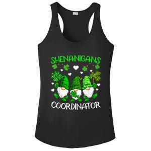 Shenanigans Coordinator St Patricks Day Green Gnomes Lovers Ladies PosiCharge Competitor Racerback Tank