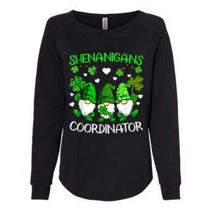 Shenanigans Coordinator St Patricks Day Green Gnomes Lovers Womens California Wash Sweatshirt