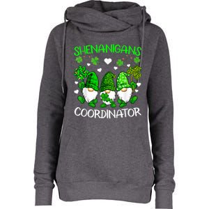 Shenanigans Coordinator St Patricks Day Green Gnomes Lovers Womens Funnel Neck Pullover Hood