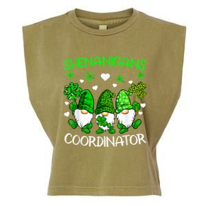 Shenanigans Coordinator St Patricks Day Green Gnomes Lovers Garment-Dyed Women's Muscle Tee