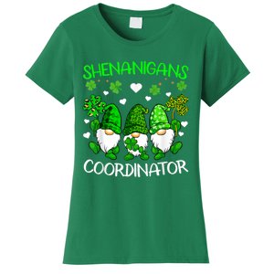 Shenanigans Coordinator St Patricks Day Green Gnomes Lovers Women's T-Shirt