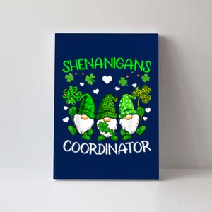 Shenanigans Coordinator St Patricks Day Green Gnomes Lovers Canvas