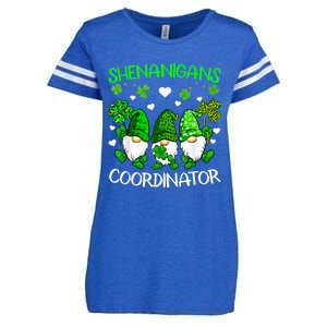 Shenanigans Coordinator St Patricks Day Green Gnomes Lovers Enza Ladies Jersey Football T-Shirt