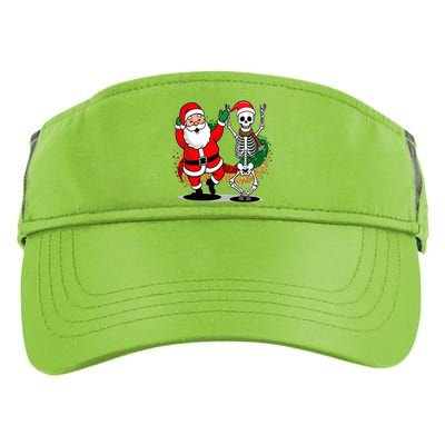 Santa Claus & Skeleton Christmas Adult Drive Performance Visor