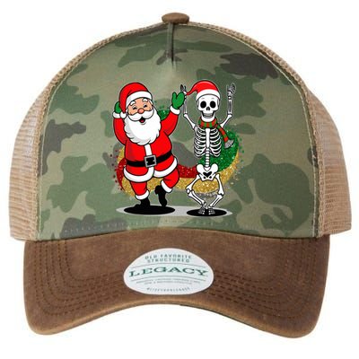 Santa Claus & Skeleton Christmas Legacy Tie Dye Trucker Hat