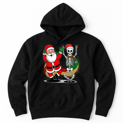 Santa Claus & Skeleton Christmas Hoodie