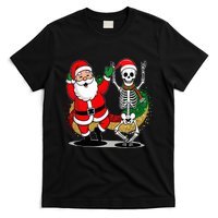 Santa Claus & Skeleton Christmas T-Shirt