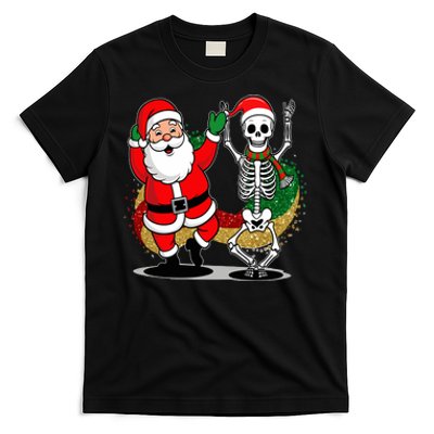 Santa Claus & Skeleton Christmas T-Shirt