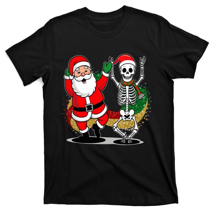 Santa Claus & Skeleton Christmas T-Shirt