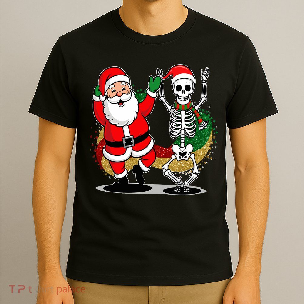 Santa Claus & Skeleton Christmas T-Shirt