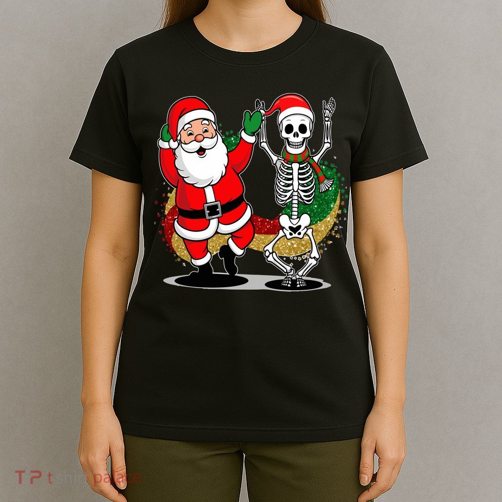 Santa Claus & Skeleton Christmas T-Shirt