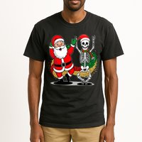 Santa Claus & Skeleton Christmas Tall T-Shirt