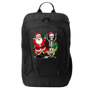 Santa Claus & Skeleton Christmas City Backpack