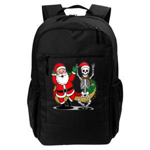 Santa Claus & Skeleton Christmas Daily Commute Backpack