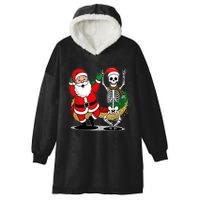 Santa Claus & Skeleton Christmas Hooded Wearable Blanket