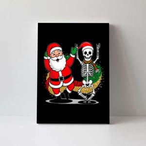 Santa Claus & Skeleton Christmas Canvas