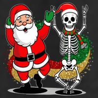 Santa Claus & Skeleton Christmas Adult Drive Performance Visor