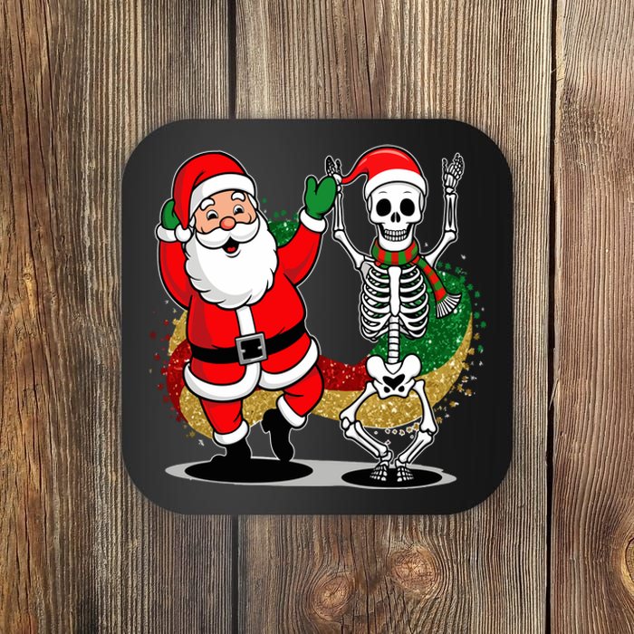 Santa Claus & Skeleton Christmas Coaster