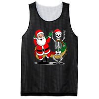 Santa Claus & Skeleton Christmas Mesh Reversible Basketball Jersey Tank