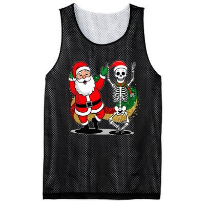 Santa Claus & Skeleton Christmas Mesh Reversible Basketball Jersey Tank