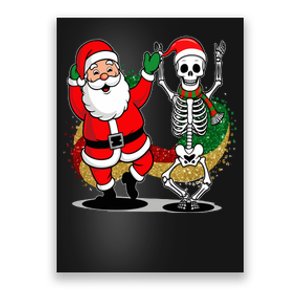 Santa Claus & Skeleton Christmas Poster