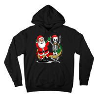 Santa Claus & Skeleton Christmas Tall Hoodie