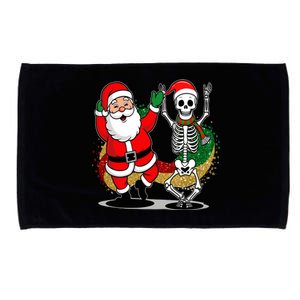 Santa Claus & Skeleton Christmas Microfiber Hand Towel