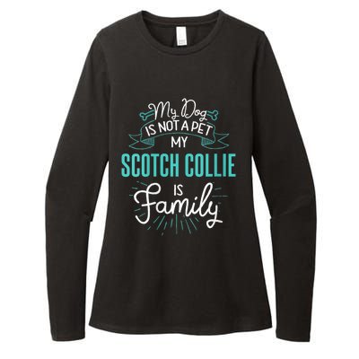 S Cute Scotch Collie Design Family Dog Giftn Vneck Womens CVC Long Sleeve Shirt