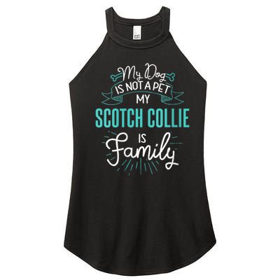 S Cute Scotch Collie Design Family Dog Giftn Vneck Women’s Perfect Tri Rocker Tank