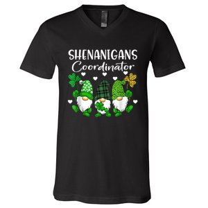 Shenanigans Coordinator St Patricks Day Gnomes Green Proud V-Neck T-Shirt