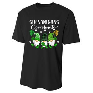 Shenanigans Coordinator St Patricks Day Gnomes Green Proud Performance Sprint T-Shirt