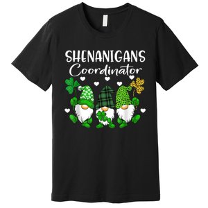 Shenanigans Coordinator St Patricks Day Gnomes Green Proud Premium T-Shirt