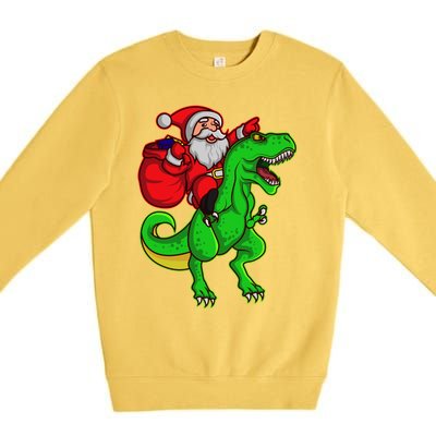 Santa Claus Sweater Dad Christmas Dino Trex Tree Rex Meaningful Gift Premium Crewneck Sweatshirt