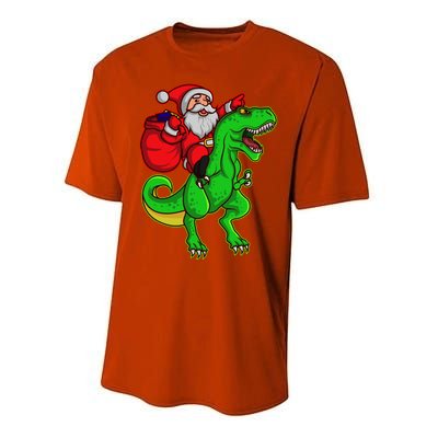 Santa Claus Sweater Dad Christmas Dino Trex Tree Rex Meaningful Gift Performance Sprint T-Shirt