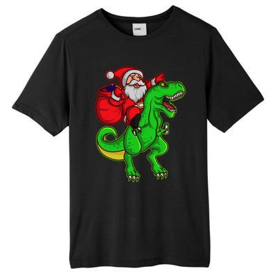 Santa Claus Sweater Dad Christmas Dino Trex Tree Rex Meaningful Gift Tall Fusion ChromaSoft Performance T-Shirt