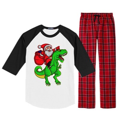 Santa Claus Sweater Dad Christmas Dino Trex Tree Rex Meaningful Gift Raglan Sleeve Pajama Set