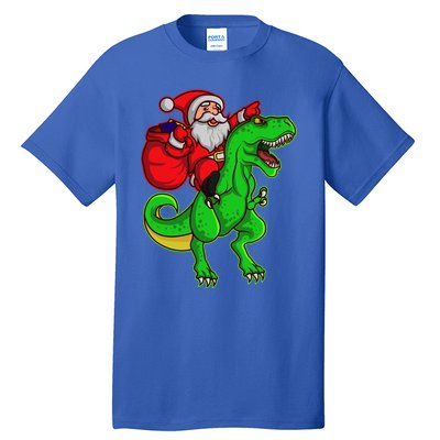 Santa Claus Sweater Dad Christmas Dino Trex Tree Rex Meaningful Gift Tall T-Shirt