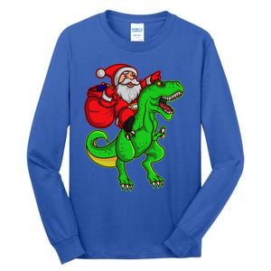 Santa Claus Sweater Dad Christmas Dino Trex Tree Rex Meaningful Gift Tall Long Sleeve T-Shirt