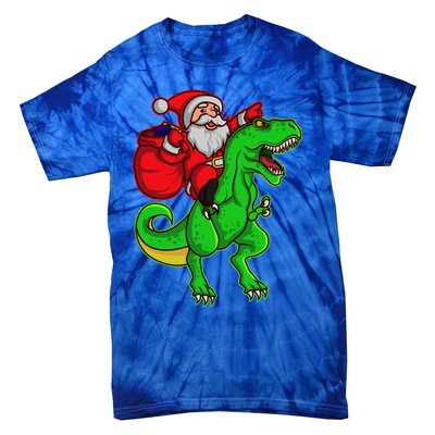 Santa Claus Sweater Dad Christmas Dino Trex Tree Rex Meaningful Gift Tie-Dye T-Shirt