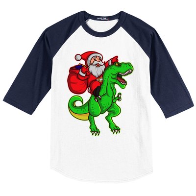 Santa Claus Sweater Dad Christmas Dino Trex Tree Rex Meaningful Gift Baseball Sleeve Shirt