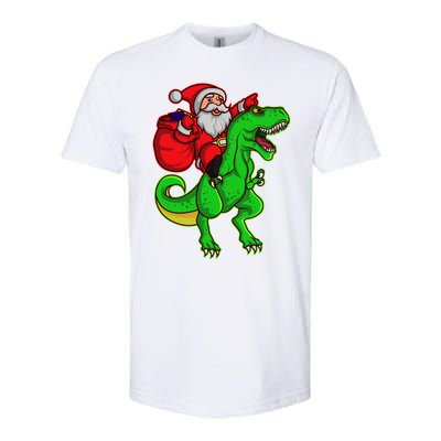 Santa Claus Sweater Dad Christmas Dino Trex Tree Rex Meaningful Gift Softstyle CVC T-Shirt