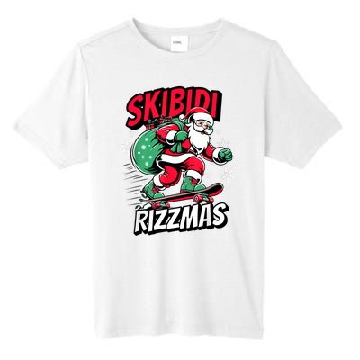 Santa Clause Skating Board Xmas Tall Fusion ChromaSoft Performance T-Shirt