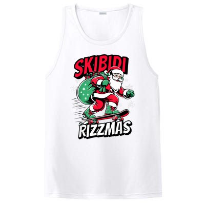 Santa Clause Skating Board Xmas PosiCharge Competitor Tank