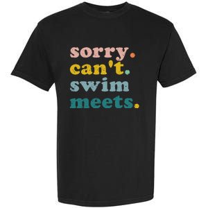 Sorry Can't Swim Meets Funny Retro Swimming Coach Swimmer Garment-Dyed Heavyweight T-Shirt