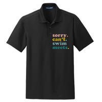 Sorry Can't Swim Meets Funny Retro Swimming Coach Swimmer Dry Zone Grid Polo