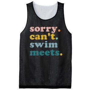 Sorry Can't Swim Meets Funny Retro Swimming Coach Swimmer Mesh Reversible Basketball Jersey Tank